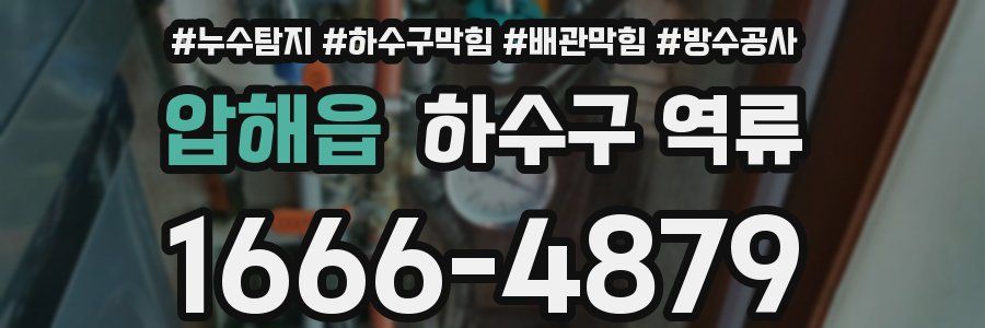 압해읍 하수구 역류