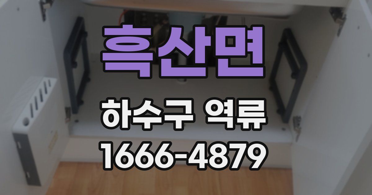 흑산면 하수구 역류