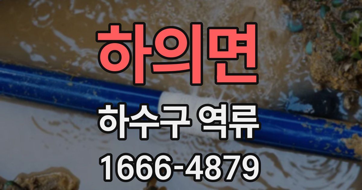 하의면 하수구 역류
