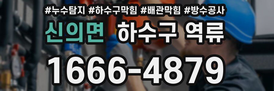 신의면 하수구 역류
