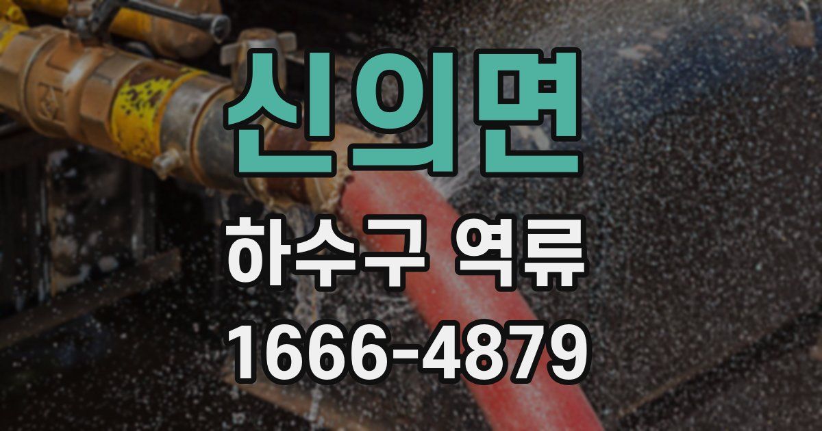 신의면 하수구 역류