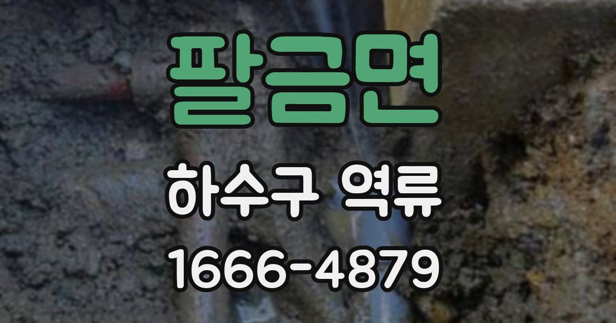 팔금면 하수구 역류