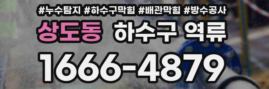 상도동 하수구 역류