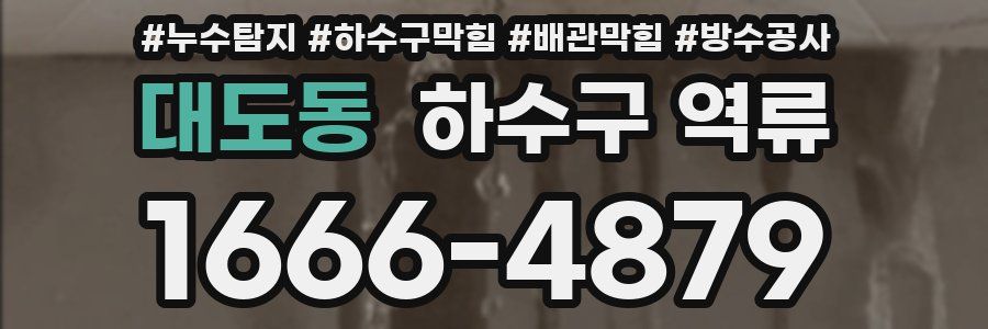 대도동 하수구 역류