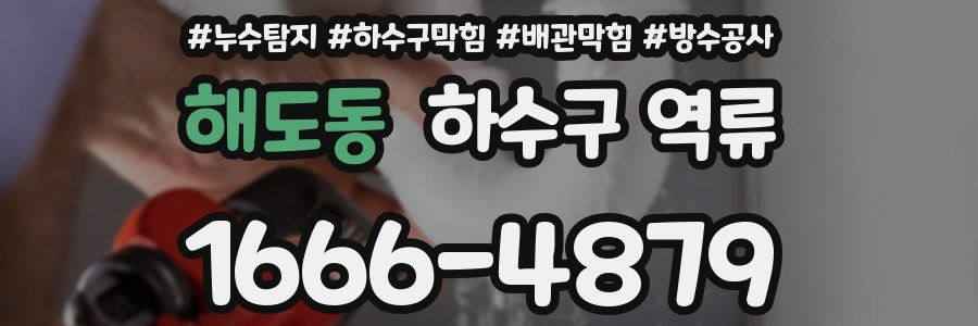 해도동 하수구 역류