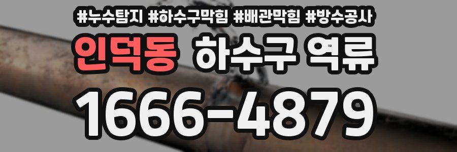 인덕동 하수구 역류