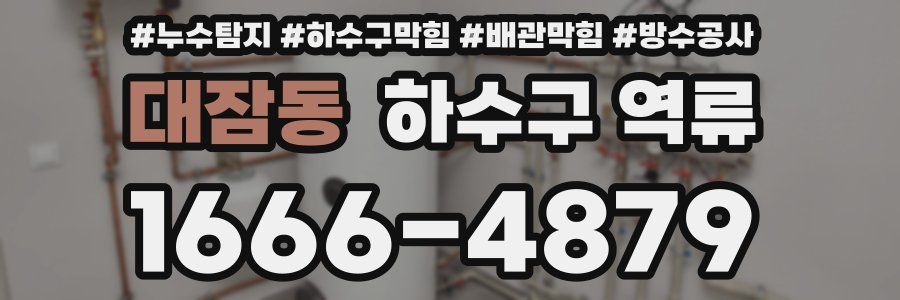 대잠동 하수구 역류