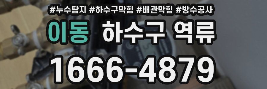 이동 하수구 역류