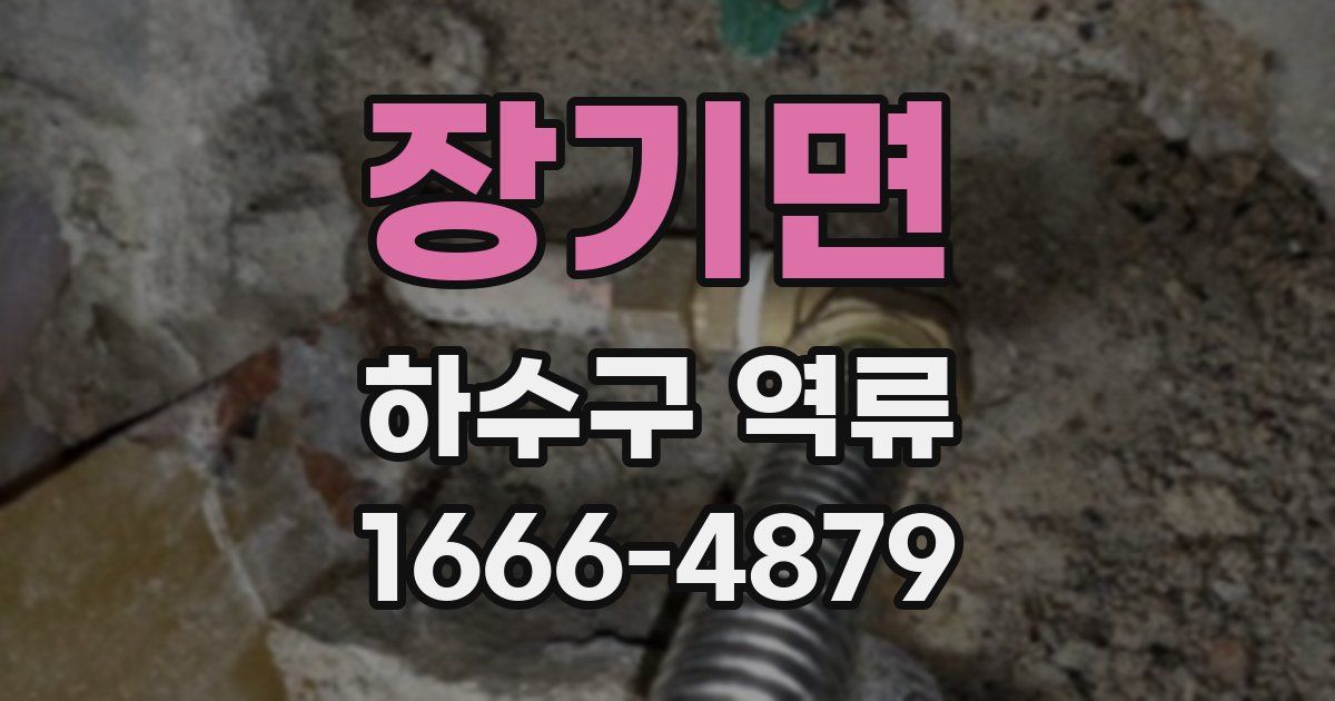 장기면 하수구 역류