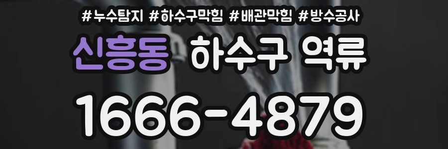 신흥동 하수구 역류