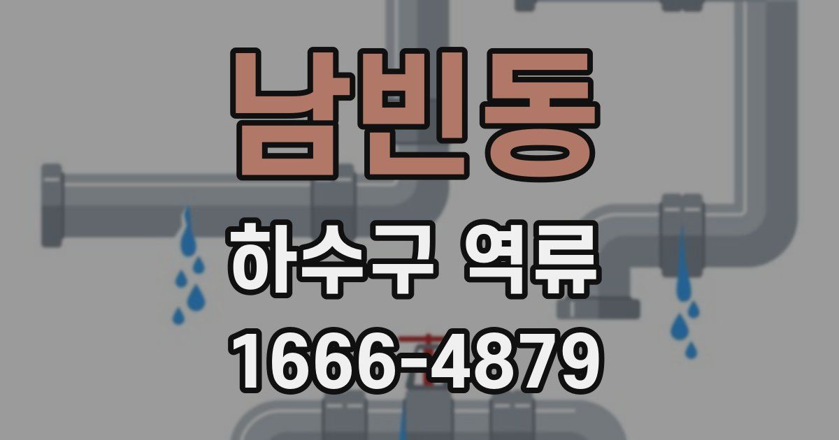 남빈동 하수구 역류