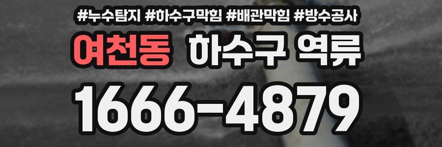 여천동 하수구 역류