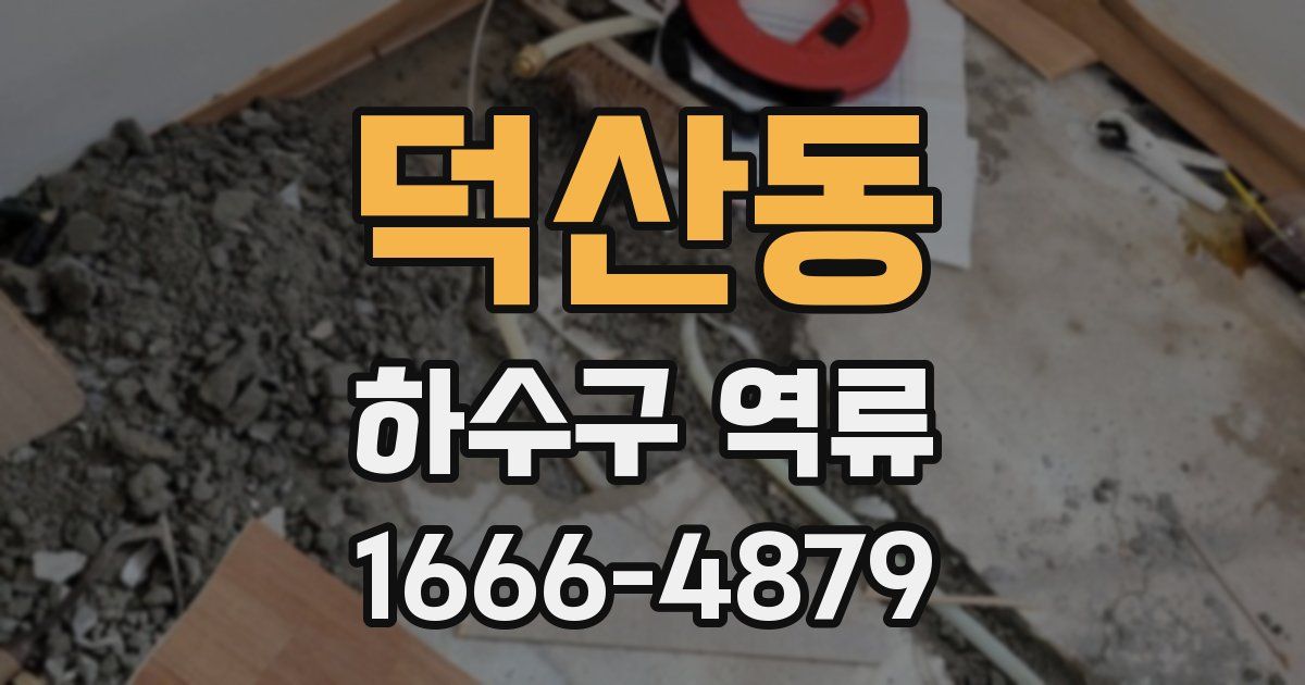 덕산동 하수구 역류