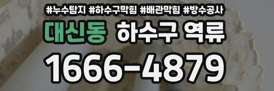 대신동 하수구 역류