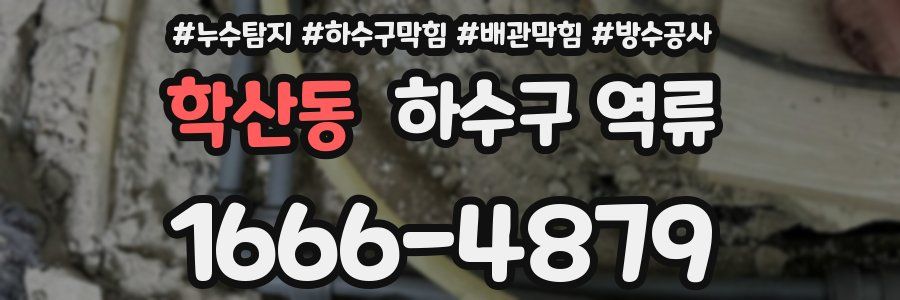 학산동 하수구 역류