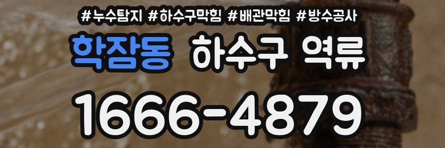 학잠동 하수구 역류