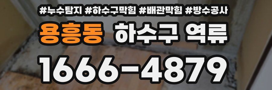 용흥동 하수구 역류