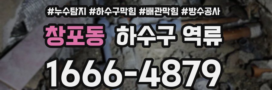 창포동 하수구 역류