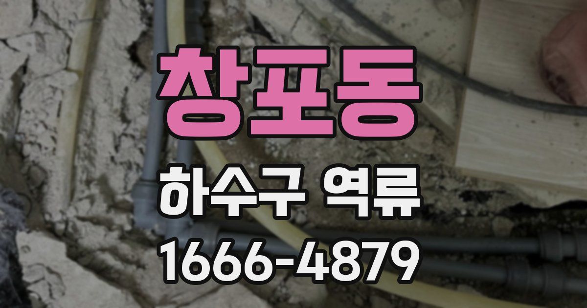 창포동 하수구 역류