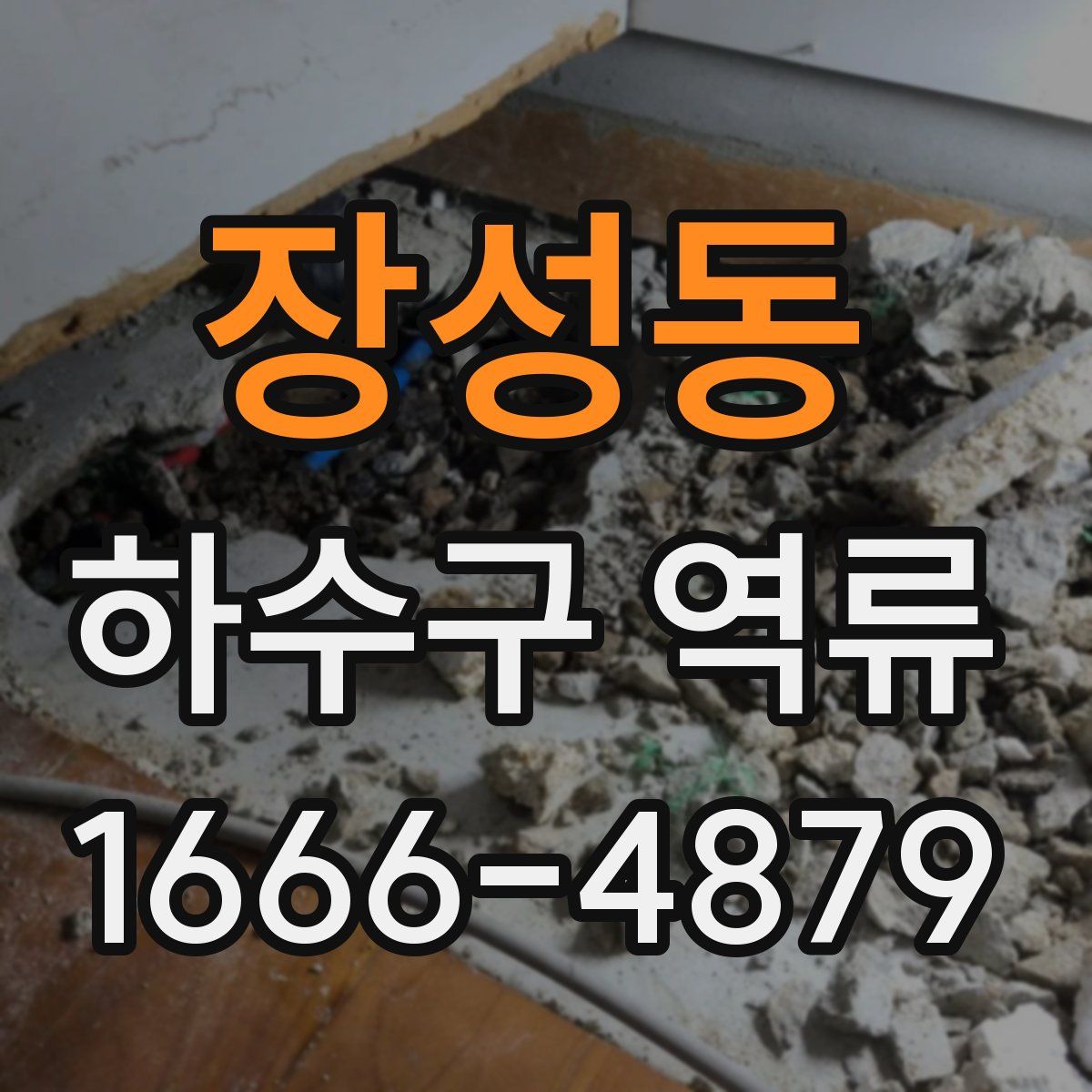 장성동 하수구 역류