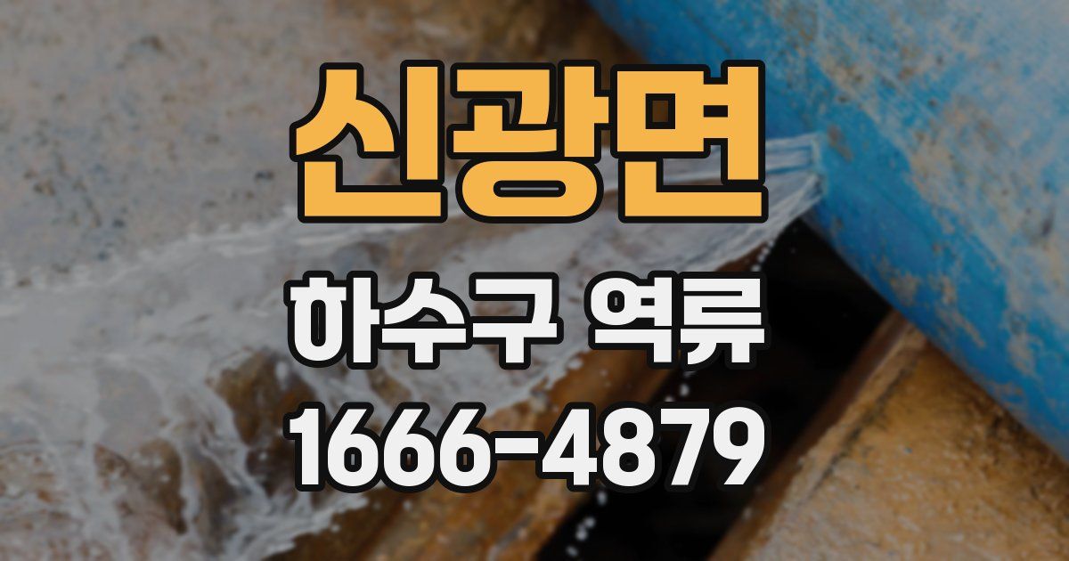 신광면 하수구 역류