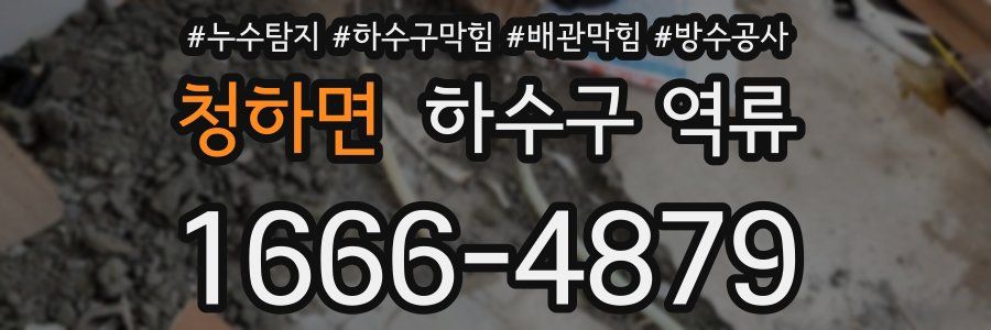 청하면 하수구 역류