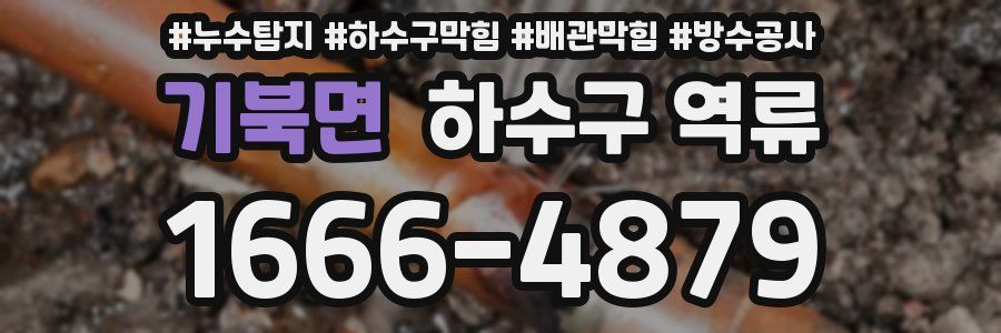 기북면 하수구 역류