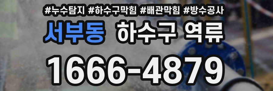 서부동 하수구 역류