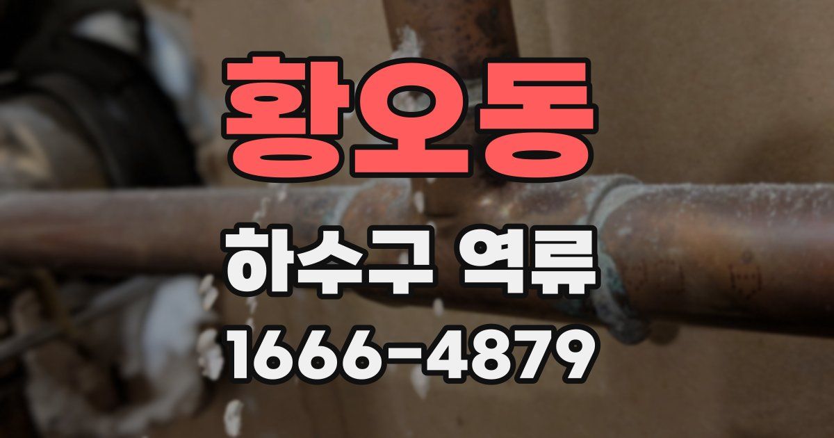 황오동 하수구 역류