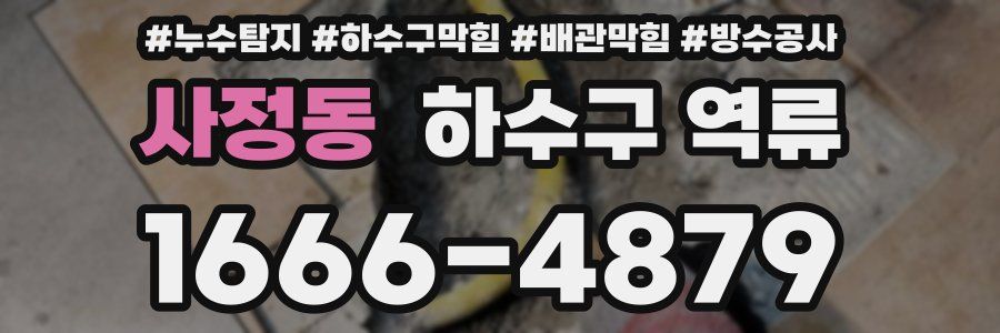 사정동 하수구 역류