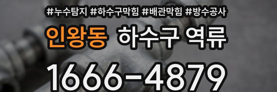 인왕동 하수구 역류