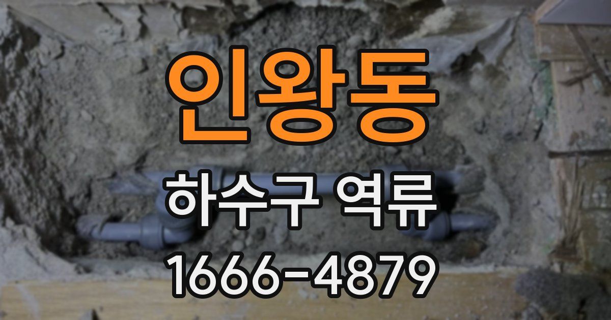인왕동 하수구 역류