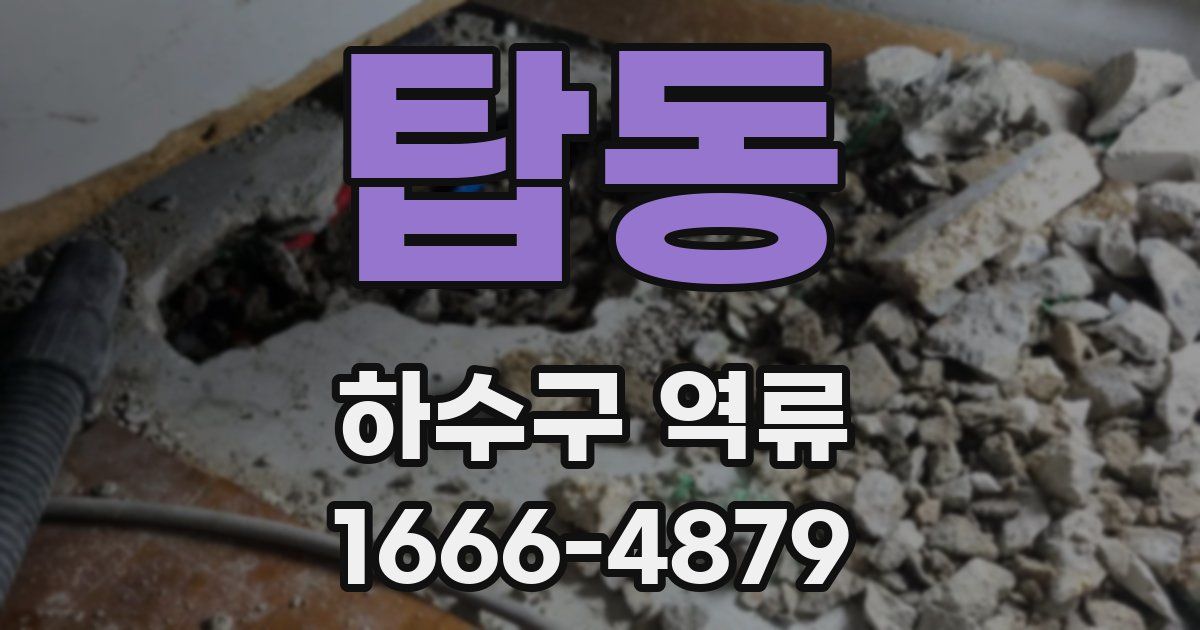 탑동 하수구 역류