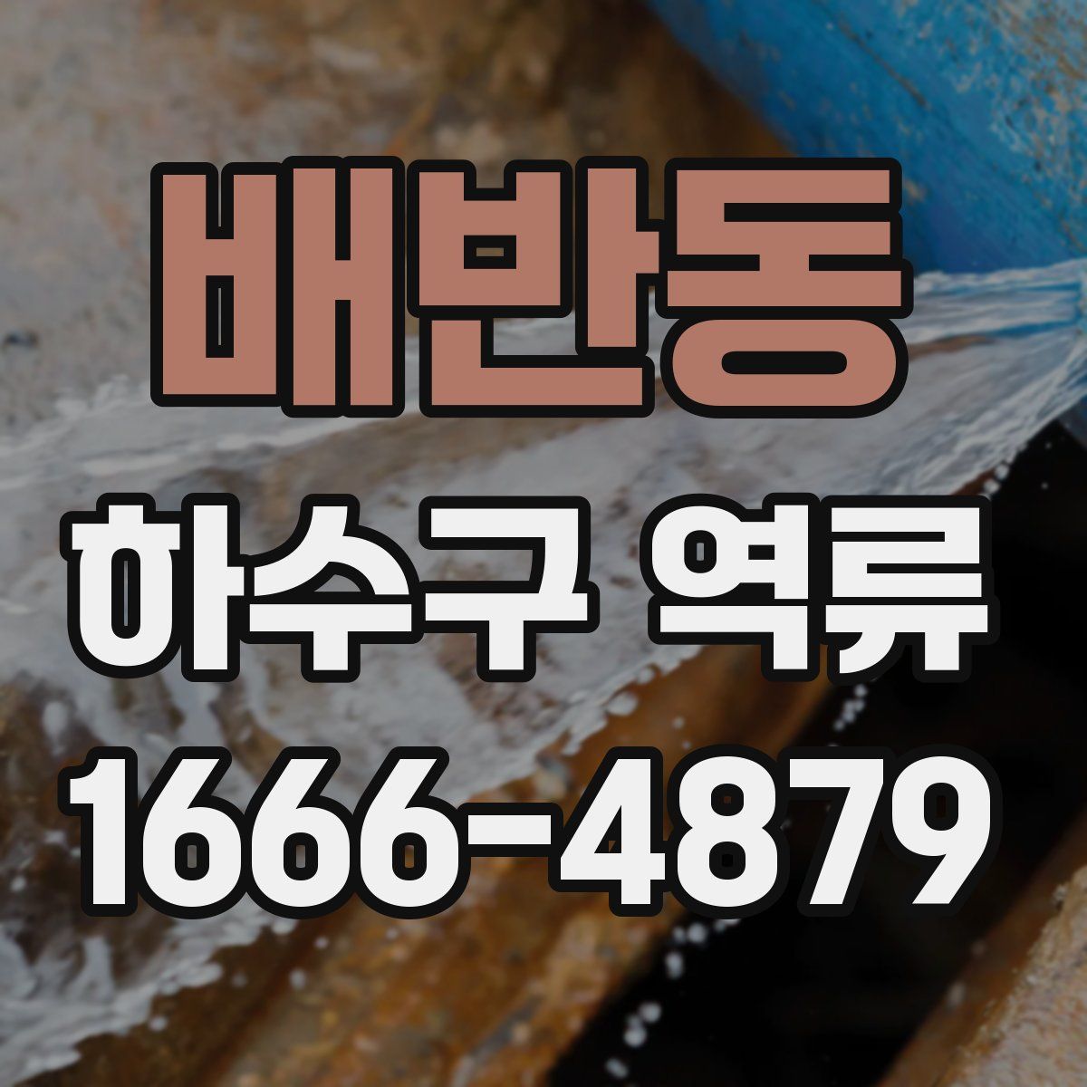 배반동 하수구 역류