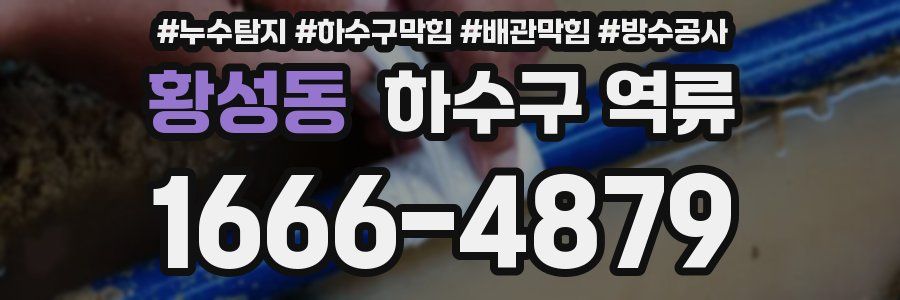 황성동 하수구 역류