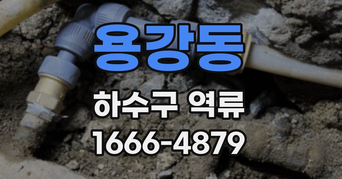 용강동 하수구 역류
