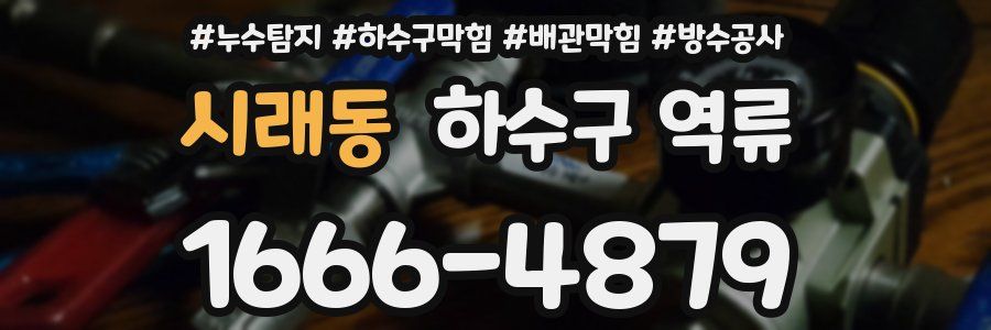 시래동 하수구 역류