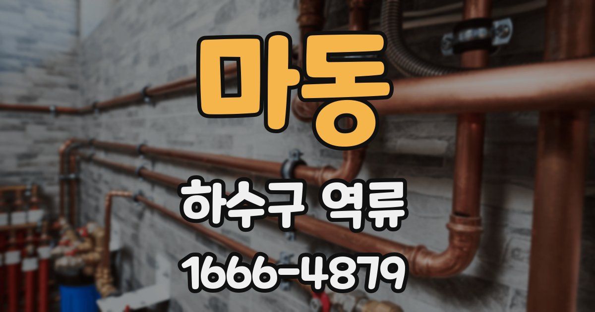 마동 하수구 역류
