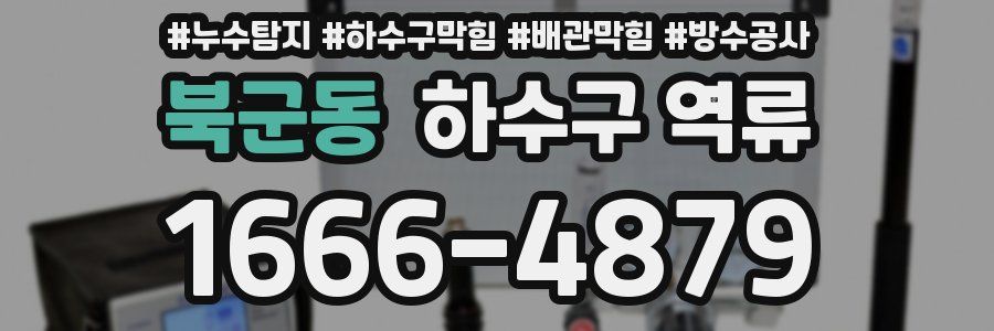 북군동 하수구 역류