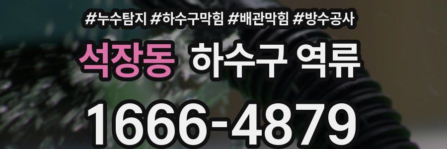 석장동 하수구 역류