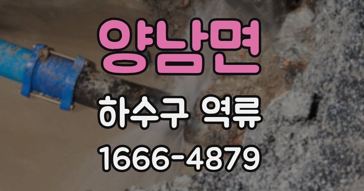 양남면 하수구 역류