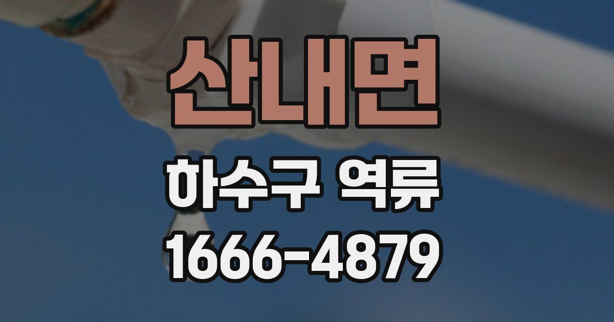 산내면 하수구 역류