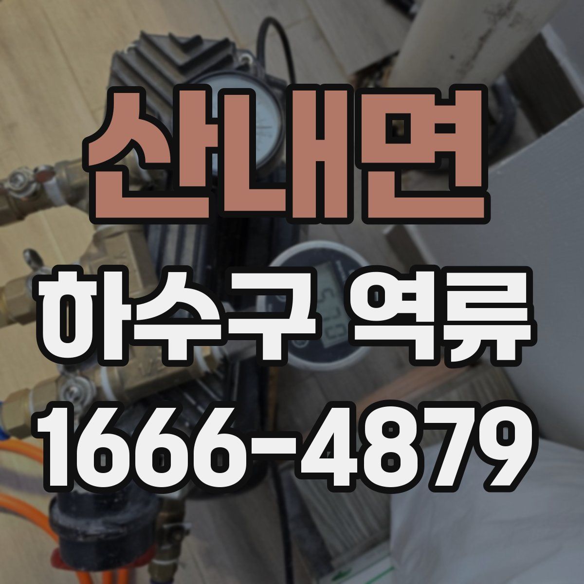 산내면 하수구 역류