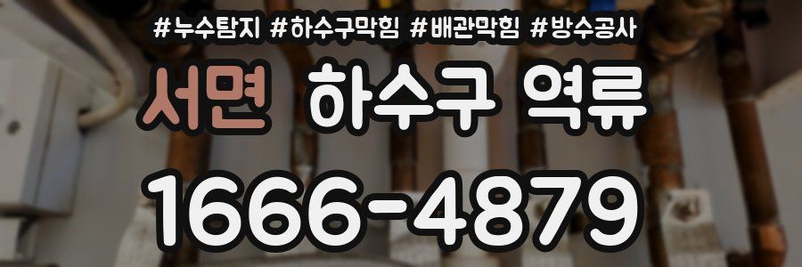 서면 하수구 역류