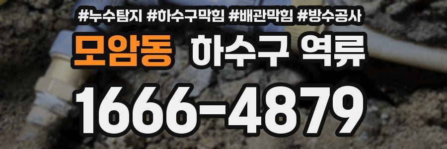 모암동 하수구 역류