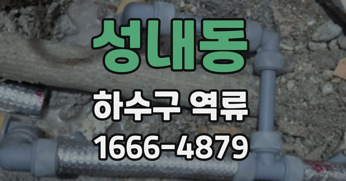 성내동 하수구 역류