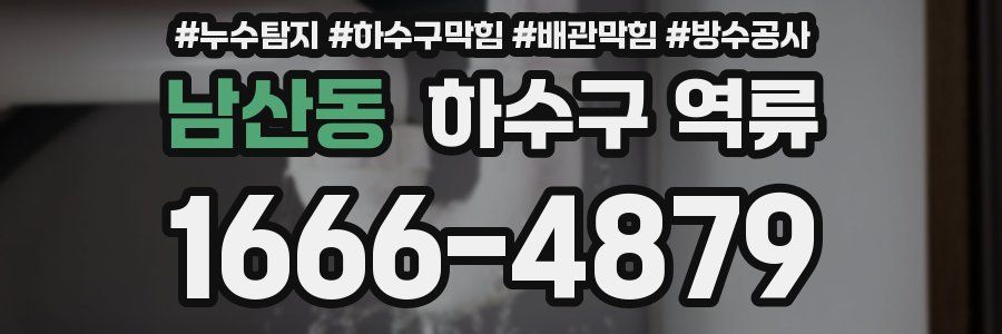 남산동 하수구 역류