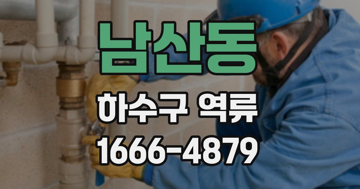 남산동 하수구 역류