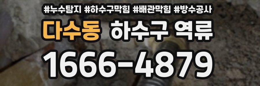 다수동 하수구 역류