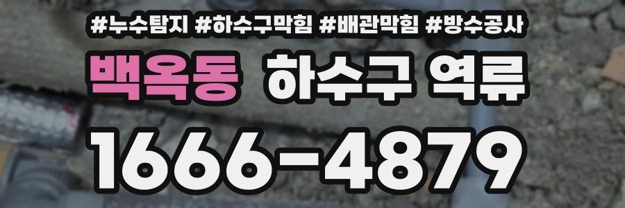 백옥동 하수구 역류